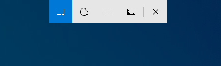 Snipping Bar in Windows 10.